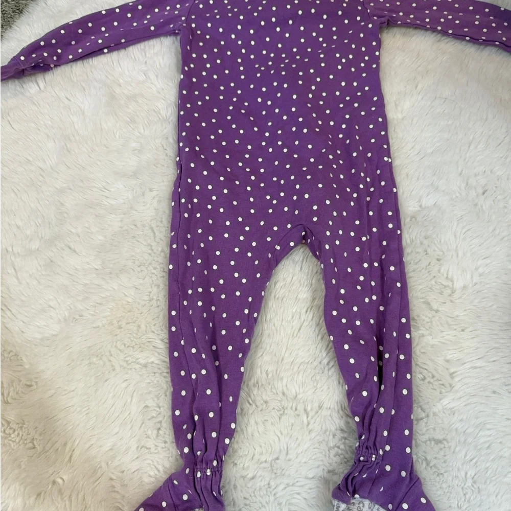 Carter's Purple and White Footed One Piece with Polka Dots - Picture 4 of 4